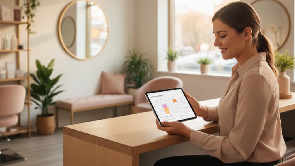 A smiling business owner